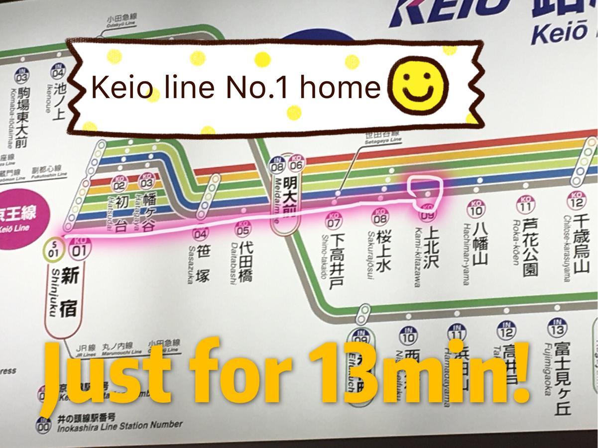 世田谷 大晶家 Direct To Shinjuku For 13Min 上北沢3分 近涉谷新宿 Leilighet Tokyo Eksteriør bilde